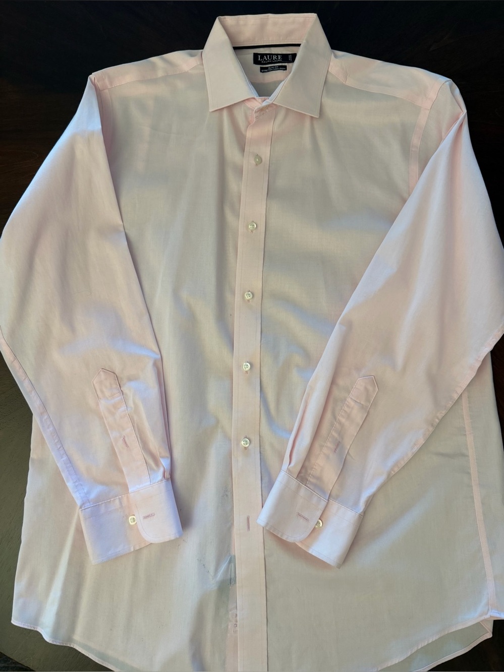 Lauren Ralph Lauren Men’s Light Pink Dress Shirt 17 34/35